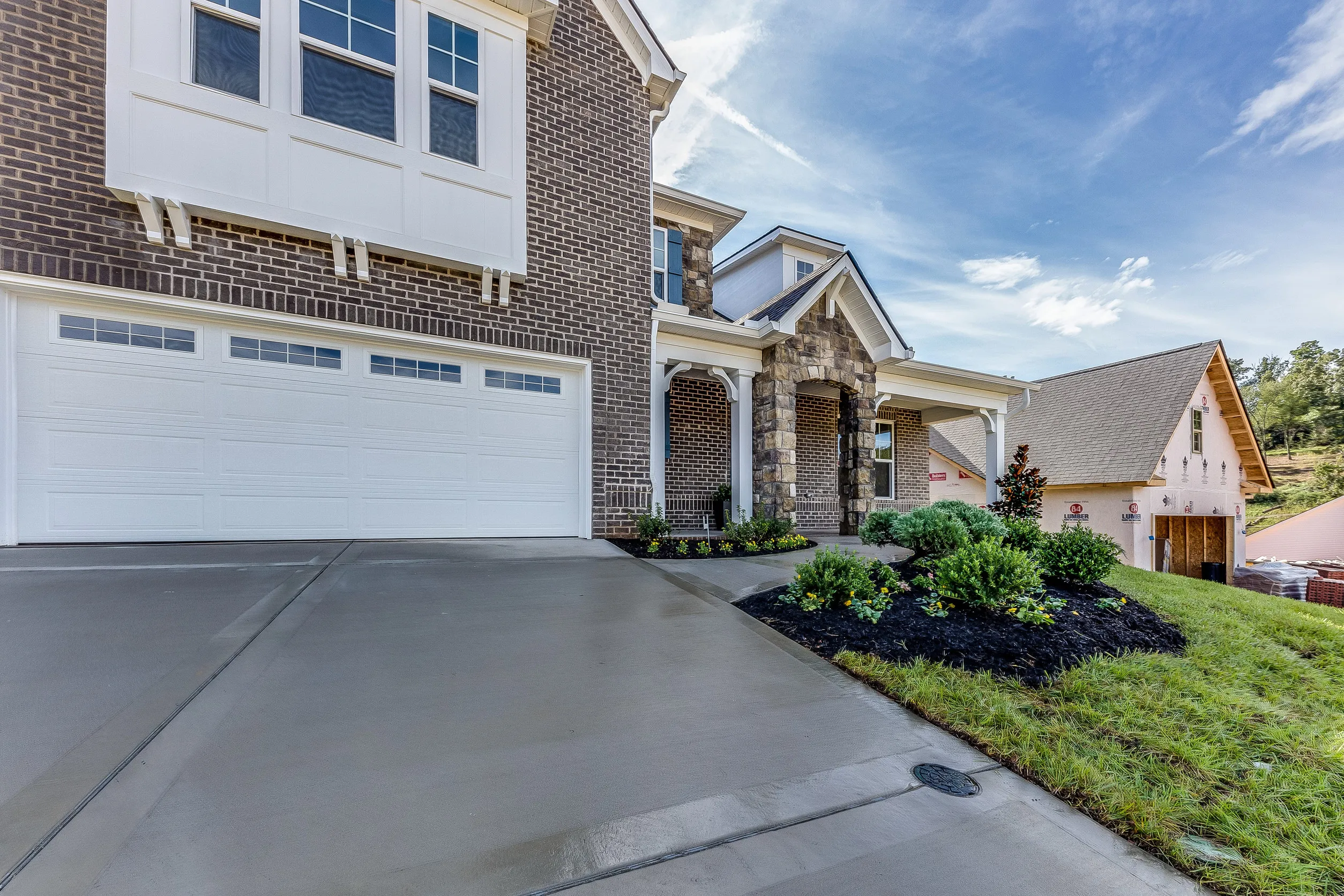 Front view in newly constructed open floor plan home